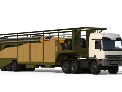 Kheibar iranian ballistic missile 3D model