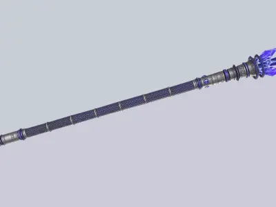 Constellation  scepter Low-poly 3D model