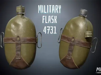 Flask 4731 OCT Low-poly 3D model