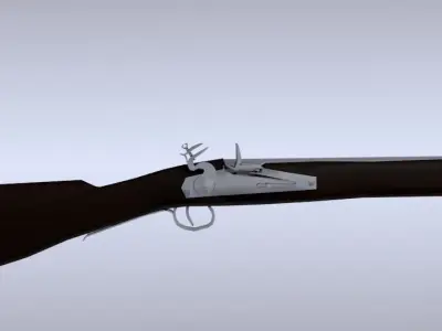 Brown bess flintlock musket Free low-poly 3D model