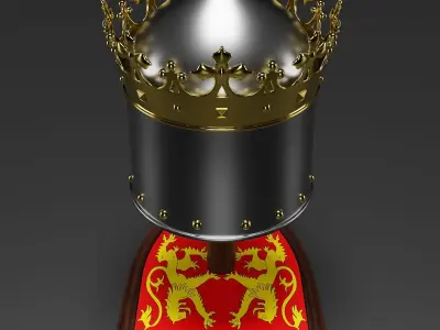 Medieval King Crown 3D model