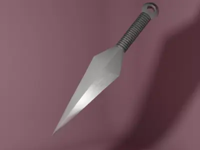 Japanese Kunai Low-poly 3D model