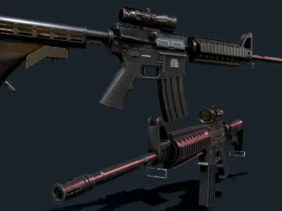 M4A1 Assault Rifle 3D model