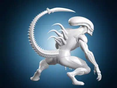 Alien Warrior 3D Print Model 3D print model