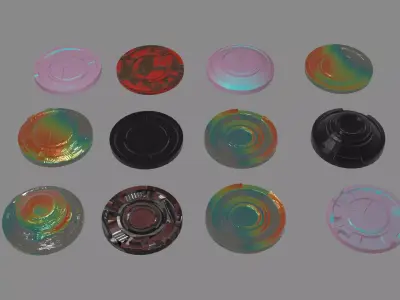 3D HUDS KITBASH cheaper version Low-poly 3D model