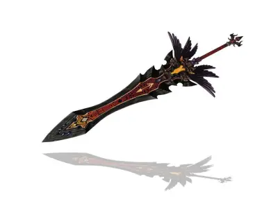 Angel Big Sword Low-poly 3D model