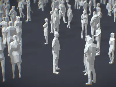Lowpoly People Collection Low-poly 3D model