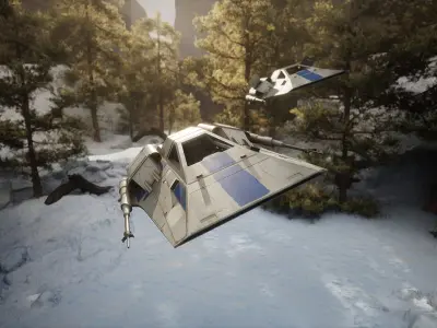 Airspeeder Low-poly 3D model