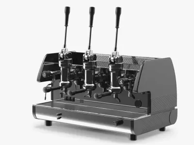 Triple-Lever Espresso Coffee Machine 3D model