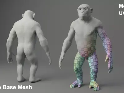 Chimp Base Mesh 3D model