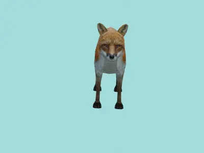 fox lowpoly 3d model 3D model
