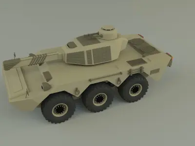armored vehicle Mk2 tank 3D model