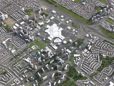 Mississauga Low-poly 3D model