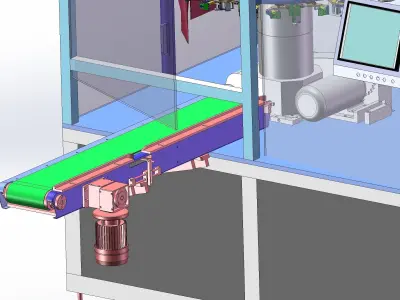 Open bag filling and packing machine 3D model