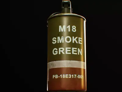 The M18 Smoke Grenade Low-poly 3D model