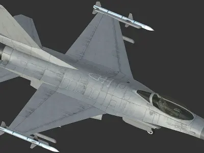 F16 Fighter Low-poly 3D model