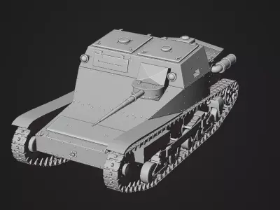 Tank Italian Tank L3-33 CC Free 3D model