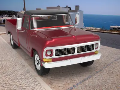 Pickup Ford F-100 1972 Free 3D model