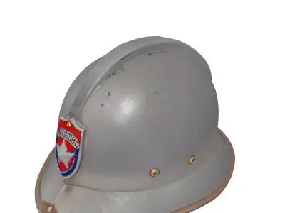 WWII Dented Steel Helmet 3D model