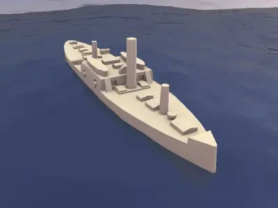 Ironclad Admiral Tamandare 3D print model