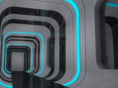 Sci Fi Corridor 3D model 189