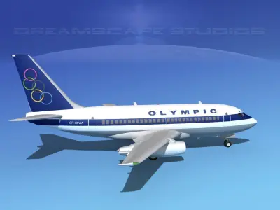 Boeing 737-100 Olympic 3D model