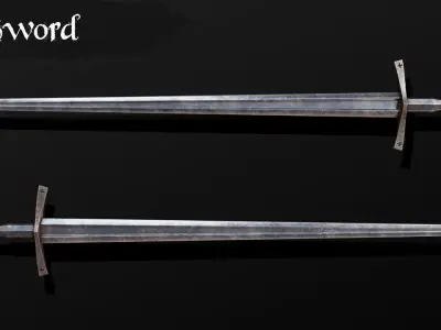 Medieval Weapons Bundle Low-poly 3D model