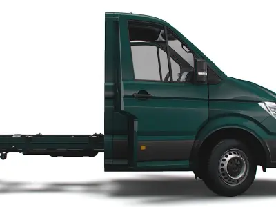 VW Crafter Chassis SingleCab L1 HQInterior 2023 3D model