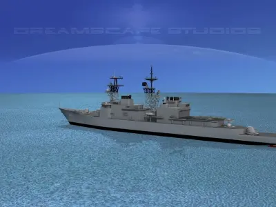 Spruance Class DD990 USS Ingersoll 3D model