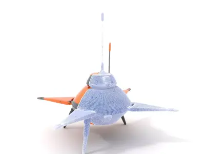 Orange Surveyor Drone model pack Low-poly 3D model