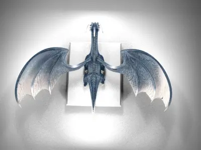 water dragon Low-poly 3D model