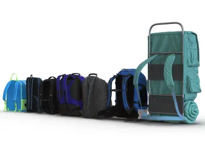 Backpacks 3D Models Collection 3 3D model