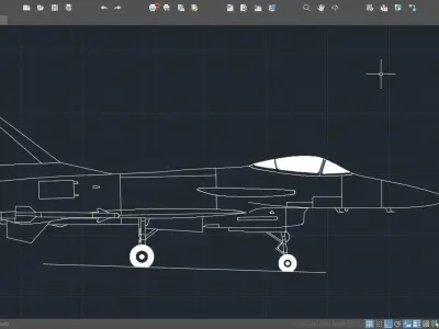2D IAI Lavi Jet Aircraft 3D model