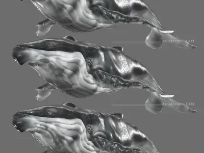 Humpback Whale Low-poly 3D model Low-poly 3D model