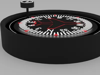 Heading indicator 3D model