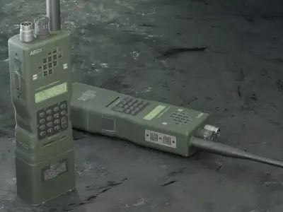 AN PRC Tactical Radio  Game Ready Prop Low-poly 3D model