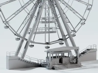 Ferris wheel - big wheel 3D model