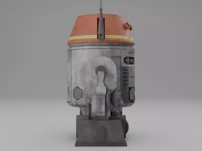  C1-10P Inspired Astromech Droid Free 3D model