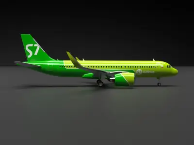 Airbus A320 NEO S7 Airlines Livery 3D model