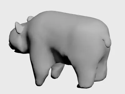 Bear-wild animals Low-poly 3D model