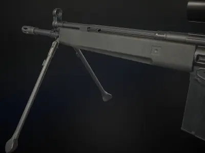 G3SG1 Sniper Rifle Low-poly 3D model