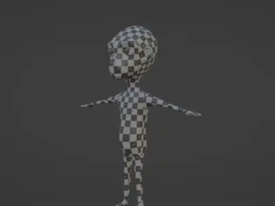 Cheerful Chubby Monkey - Stylized 3D Cartoon Model Low-poly 3D model