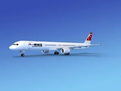 Boeing 757-300 Northwest Airlines 2 3D model