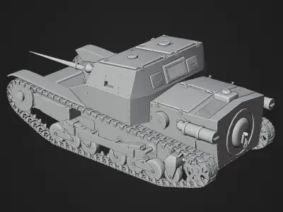Tank Italian Tank L3-33 CC Free 3D model