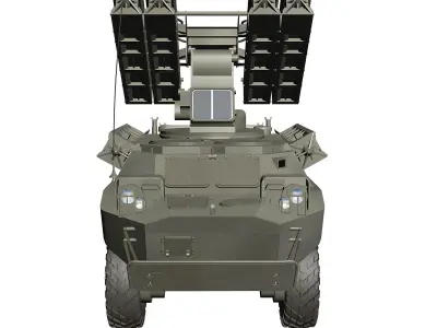 Gaskin 9K31 Strela Rocket Vehicle 3D model