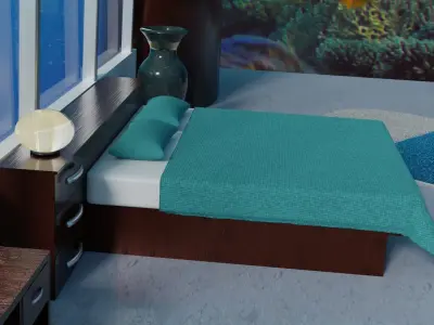 Underwater Hotel Room Free 3D model