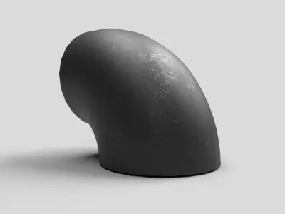 Elbow Pipe Short Radius 1 inch 3D model