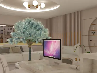 Modern Minimalist office Design 3D model