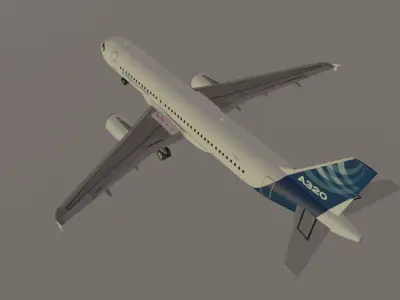 Airbus a320-214 airbus house livery 3D model