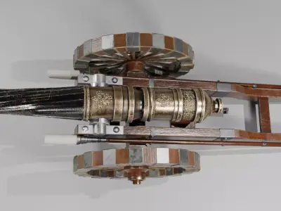 cannon Low-poly 3D model